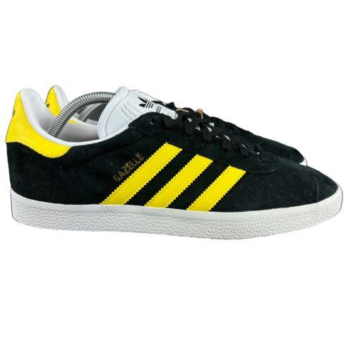 Adidas Originals Gazelle Core Black Yellow Suede Shoes IG0669 Men`s Sz 7.5 - 12 - Black