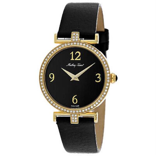 Mathey Tissot Women`s Gaia Black Dial Watch - D587QPYN