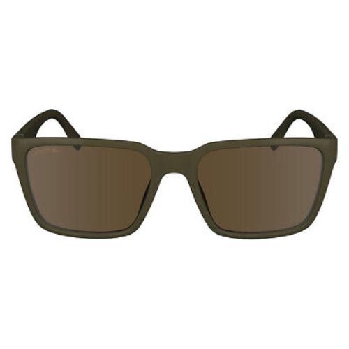 Lacoste Lac Sunglasses Men Brown/khaki 56mm - Frame: Brown/Khaki