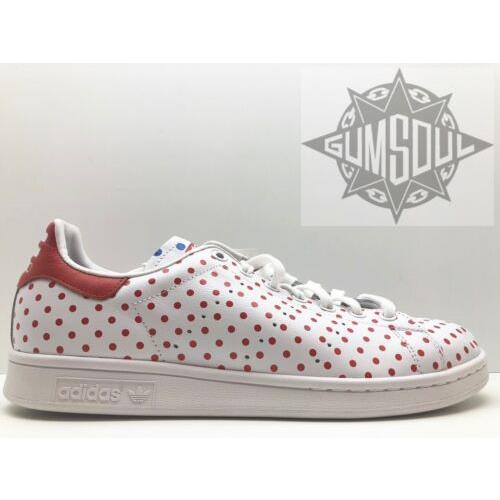 Adidas Originals PW Stan Smith Pharrell Williams Red Polka Dot B25401 sz 5