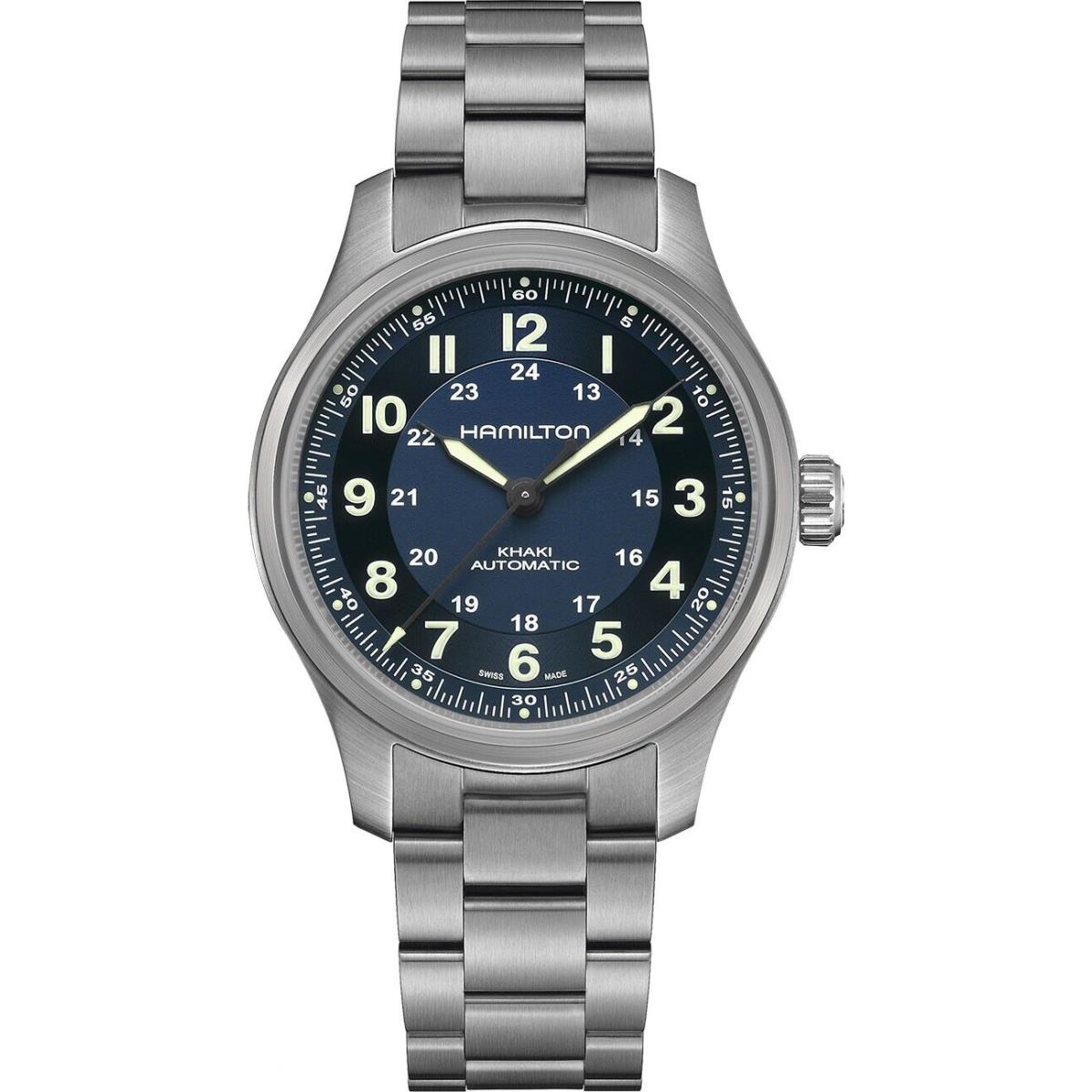 Hamilton Khaki Field Titanium Case and Bracelet Blue Dial 42MM H70545140