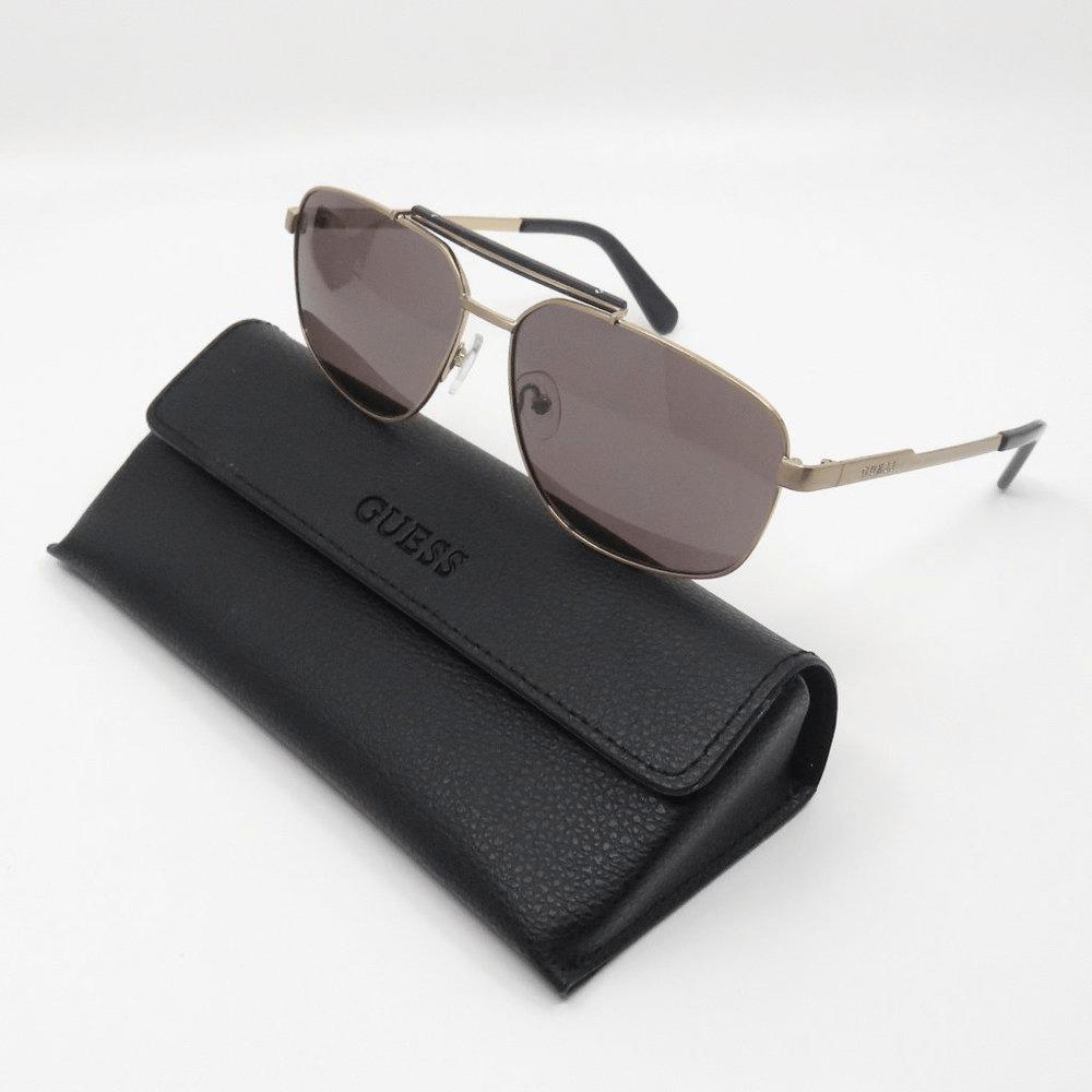 Guess GU00054 33A Gold/solid Gray Pilot Men`s Sunglasses