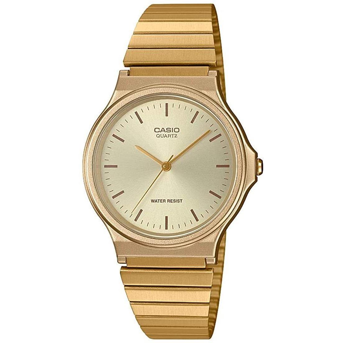 Casio Men`s Classic Stainless Steel Strap Quartz Gold Color Watch MQ-24G-9ECF