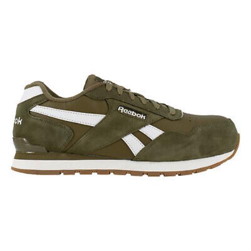 Reebok Mens Olive Leather Work Shoes Harman Classic Sneaker CT - Olive