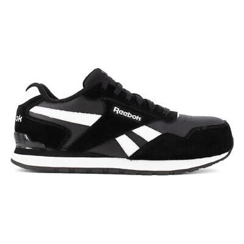 Reebok Mens Black/white Leather Work Shoes Harman Classic Sneaker CT - Black/White
