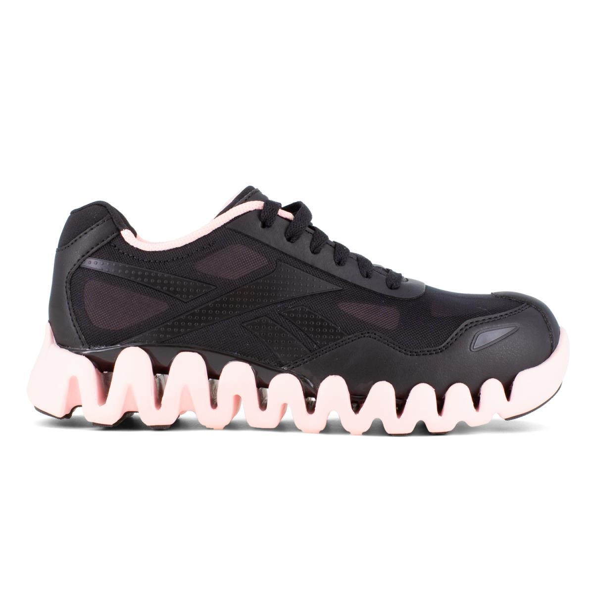 Reebok Womens Black/pink Mesh Work Shoes Zig Pulse Athletic CT W