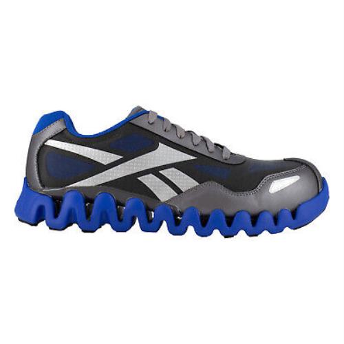 Reebok Mens Grey/blue Mesh Work Shoes Zig Pulse Athletic CT - Grey/Blue
