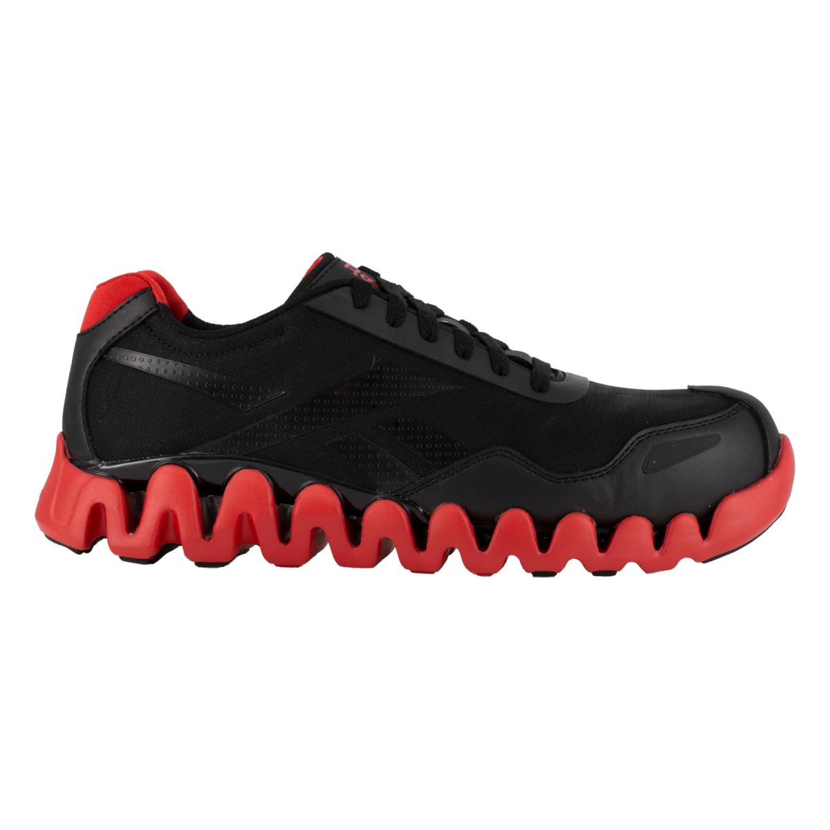 Reebok Mens Black/red Mesh Work Shoes Zig Pulse Athletic CT M
