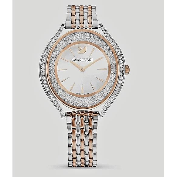 Swarovski 5644075 Crystalline Aura Quartz Oval Two Tone Women`s Watch