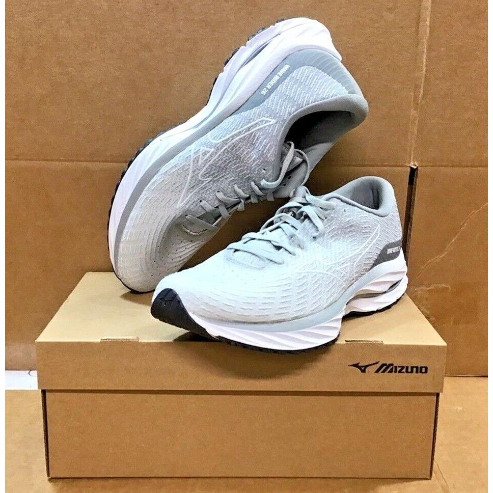 Mizuno Women`s Wave Rider 26 Smooth Stretch Woven Grey Running Shoes