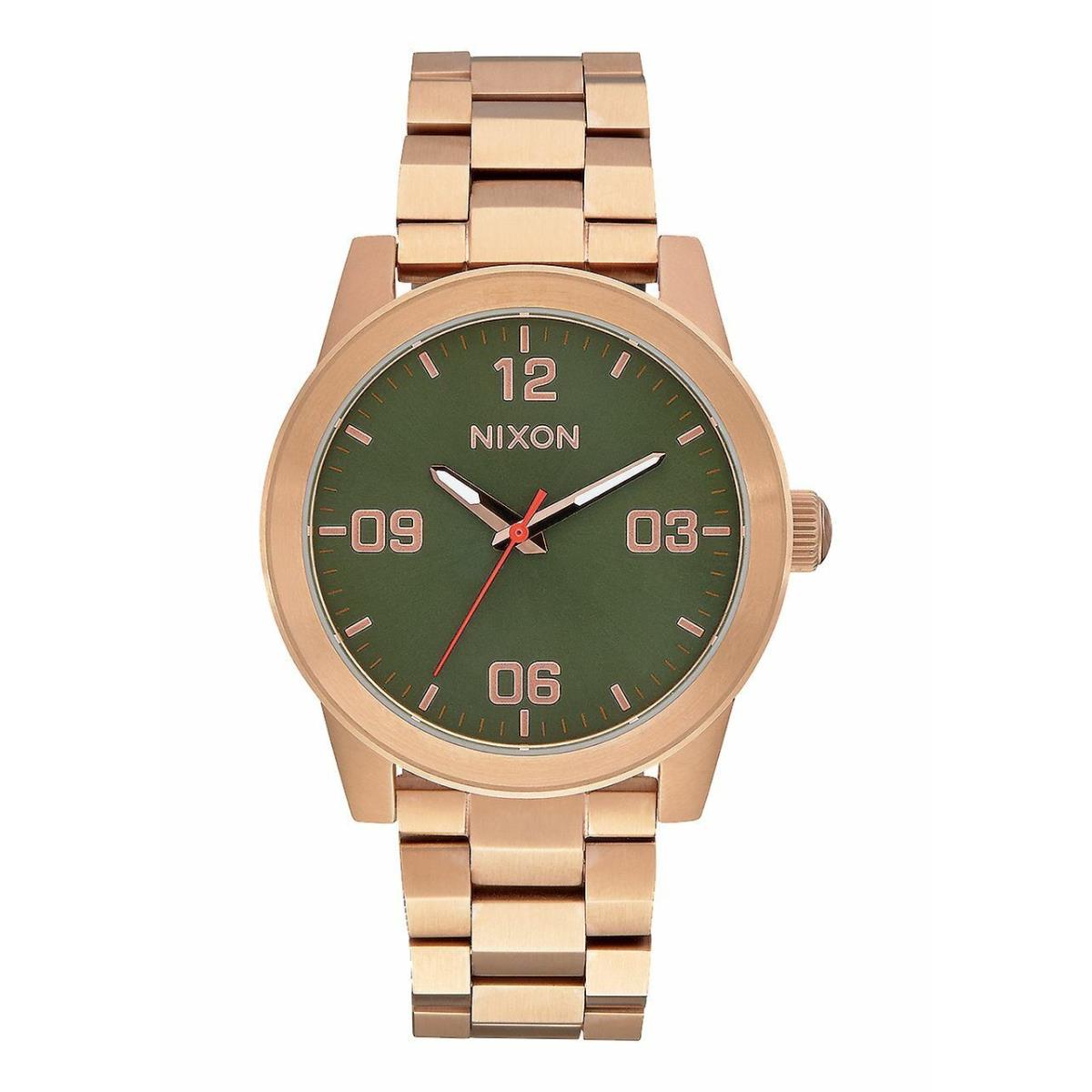 Nixon G.i. SS Women`s Watch - A919 2283 - Rose Gold / Green