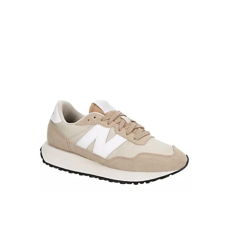 New Balance Womens 237 Casual Walking Training Shoe Sneaker Tan/White Logo