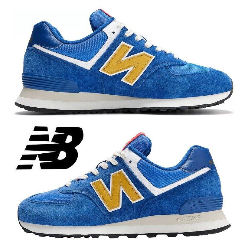 New Balance 574 Men`s Sneakers Casual Shoes Running Premium Comfort Sport Blue