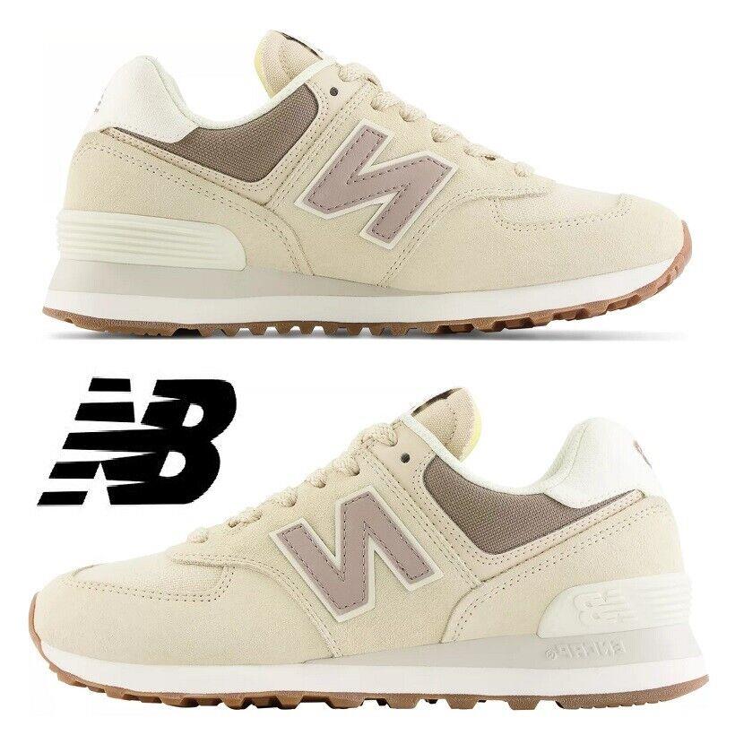 New Balance 574 Women`s Sneakers Casual Shoes Classic Running Sport Beige