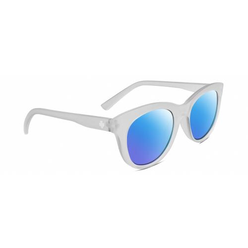 Spy Optics Boundless Unisex Cateye Polarized Sunglasses Clear Crystal 53mm 4 Opt Blue Mirror Polar