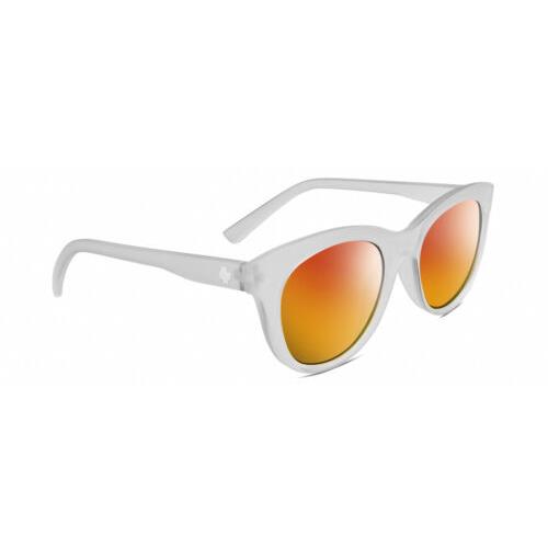 Spy Optics Boundless Unisex Cateye Polarized Sunglasses Clear Crystal 53mm 4 Opt Red Mirror Polar