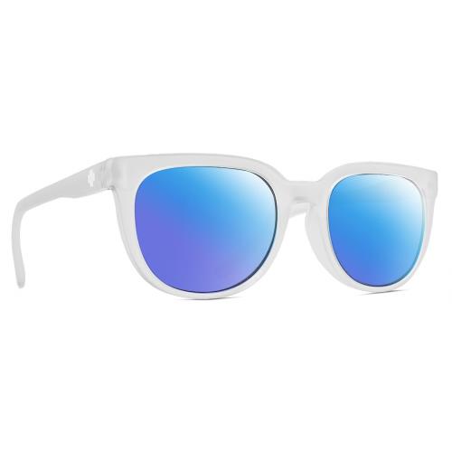 Spy Optics Bewilder Unisex Polarized Sunglasses in Clear Crystal 54 mm 4 Options Blue Mirror Polar