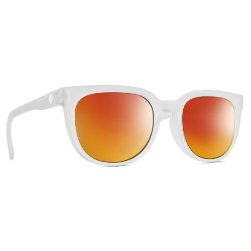 Spy Optics Bewilder Unisex Polarized Sunglasses in Clear Crystal 54 mm 4 Options Red Mirror Polar