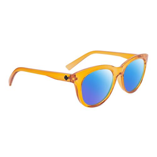 Spy Optics Boundless Unisex Cat Eye Polarized Sunglass Orange Crystal 53mm 4 Opt Blue Mirror Polar