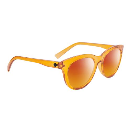 Spy Optics Boundless Unisex Cat Eye Polarized Sunglass Orange Crystal 53mm 4 Opt Red Mirror Polar