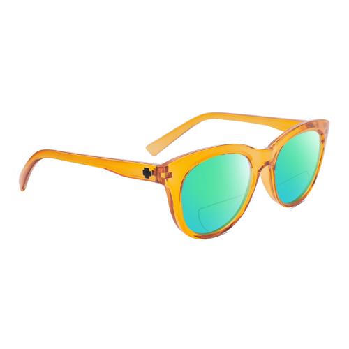 Spy Optics Boundless Unisex Cateye Polarized Bifocal Sunglass Orange 53mm 41 Opt Green Mirror