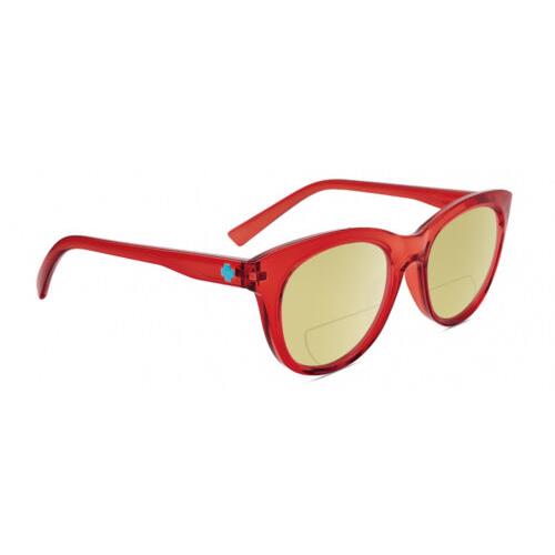 Spy Optics Boundless Unisex Cat Eye Polarized Bifocal Sunglasses Red 53mm 41 Opt