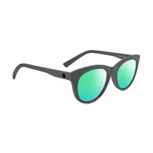 Spy Optics Boundless Cateye Polarized Bifocal Sunglasses Gunmetal 53mm 41 Option Green Mirror