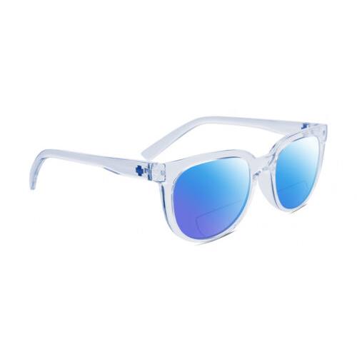 Spy Optics Bewilder Unisex Polarized Bifocal Sunglasses Blue Crystal 54mm 41 Opt Blue Mirror