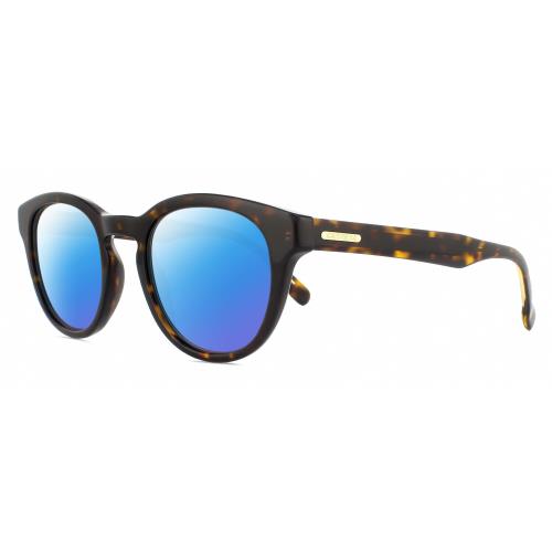 Carrera 252/S Unisex Cateye Polarized Sunglasses Havana Tortoise Gold 50mm 4 Opt Blue Mirror Polar