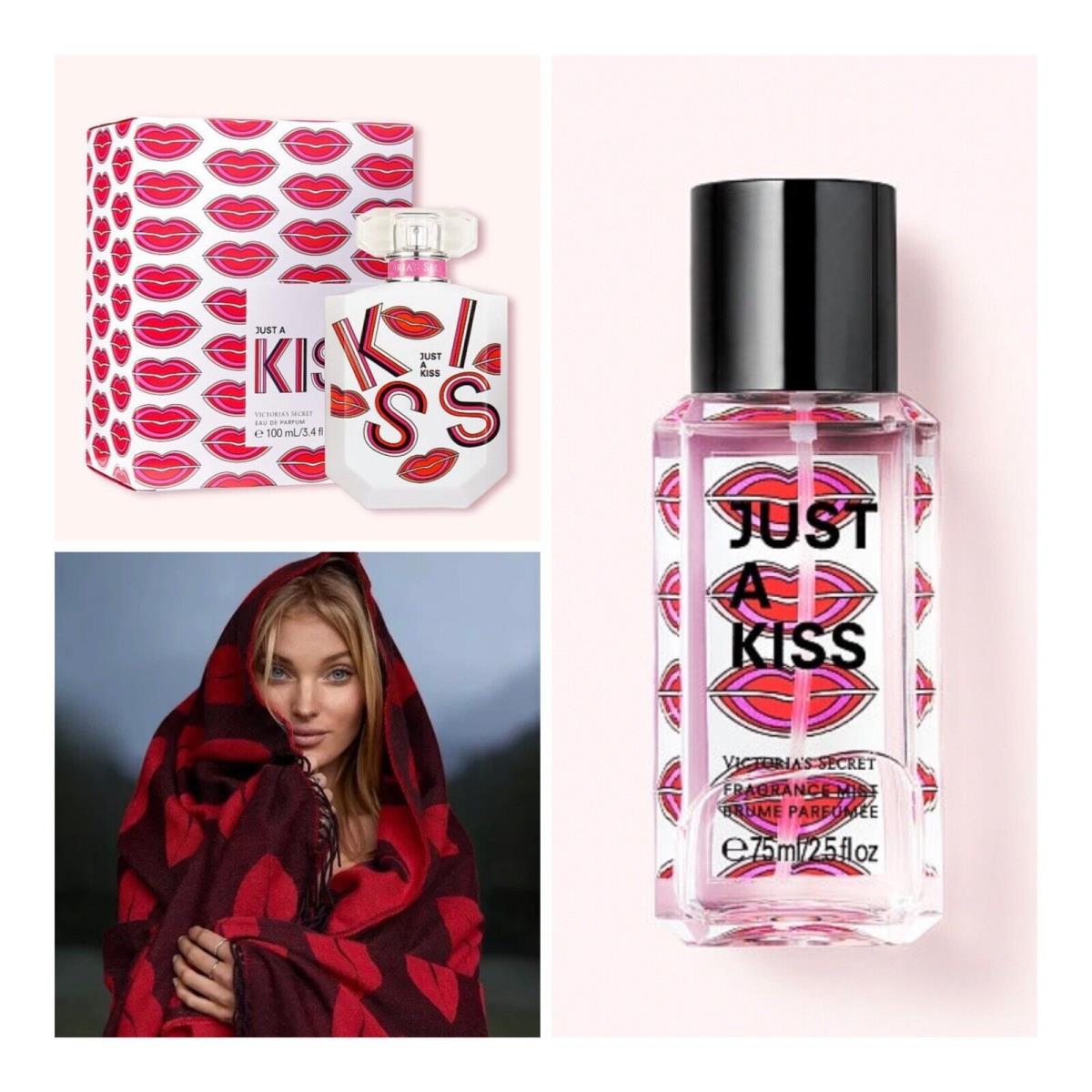 Victoria`s Secret Just A Kiss Eau de Parfum 3.4 Fl.oz /fragrance Mist /blanket