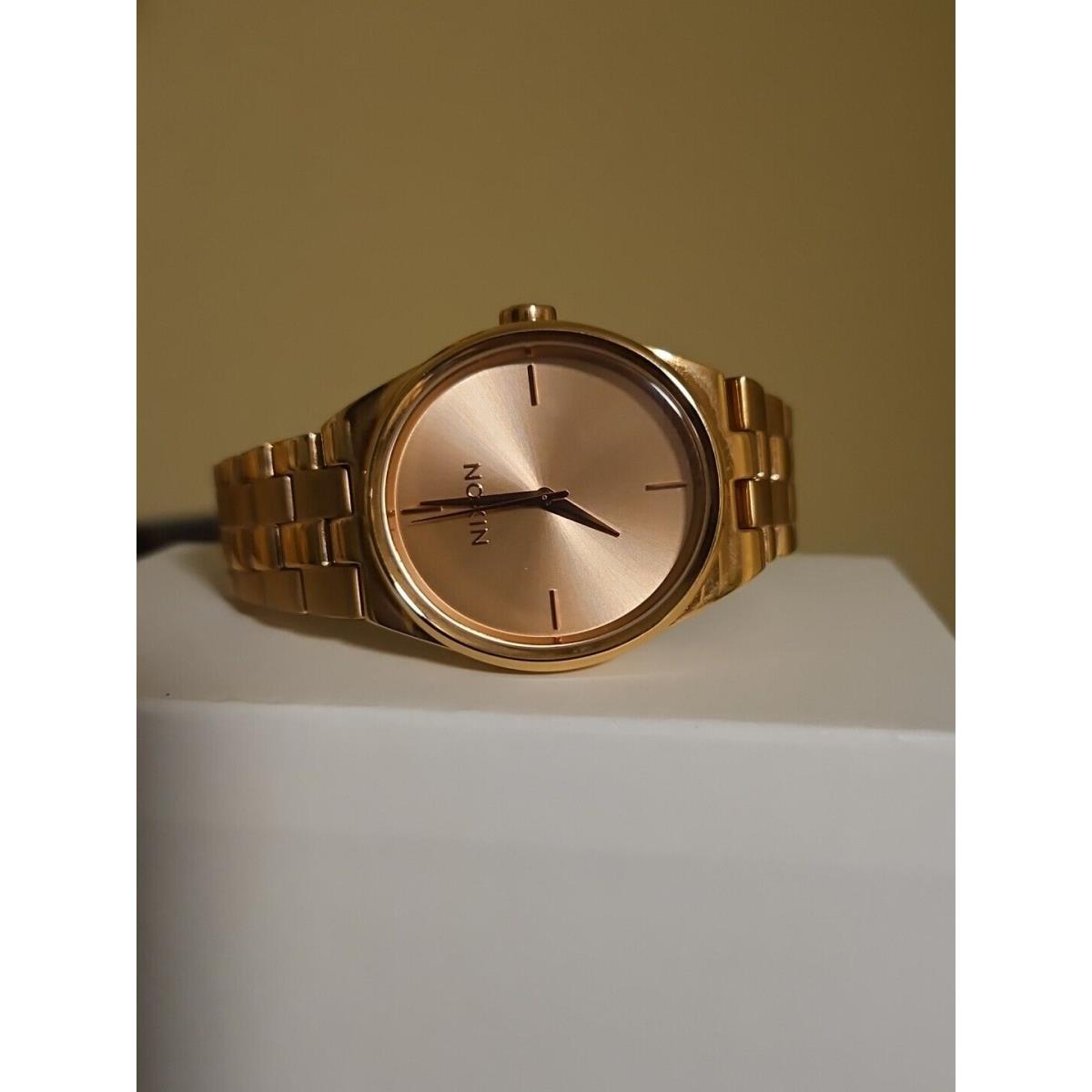 Nixon A953 897 Idol All Rose Gold Women`s Gold Plated Watch NO Battery