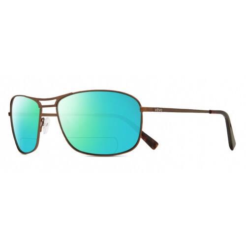 Revo Surge Men Polarized Bifocal Sunglasses Brown Tortoise Havana 62mm 41 Option Green Mirror