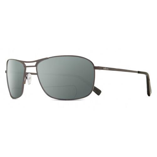 Revo Surge Mens Polarized Bifocal Reading Sunglasses Gunmetal Black 62mm 41 Opt Grey