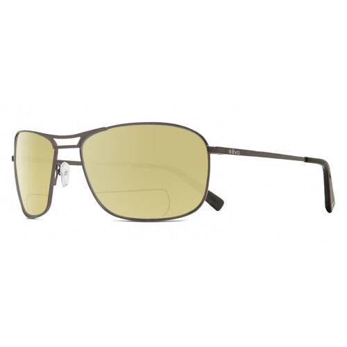 Revo Surge Mens Polarized Bifocal Reading Sunglasses Gunmetal Black 62mm 41 Opt Yellow