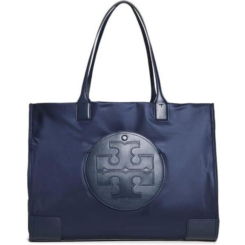 Tory Burch Hb Women Top Handle Ella Leather Nylon Tote Bag Tory Navy OS