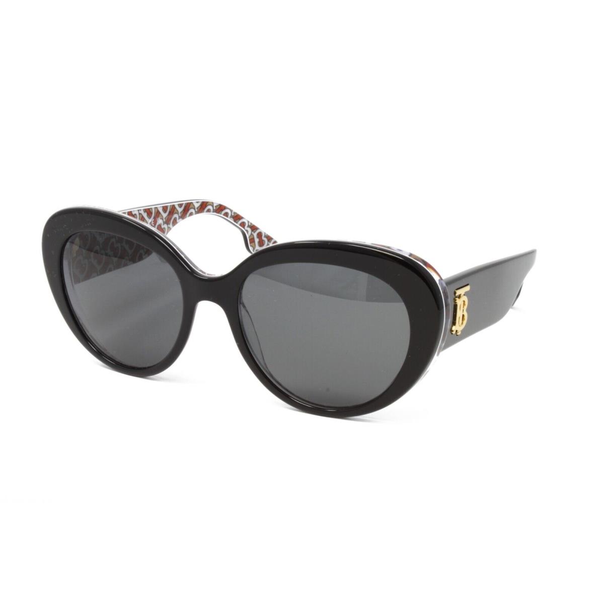 Burberry Sunglasses Women`s Cat Eye BE4298 382287 Top Black on Print TB Red 54mm