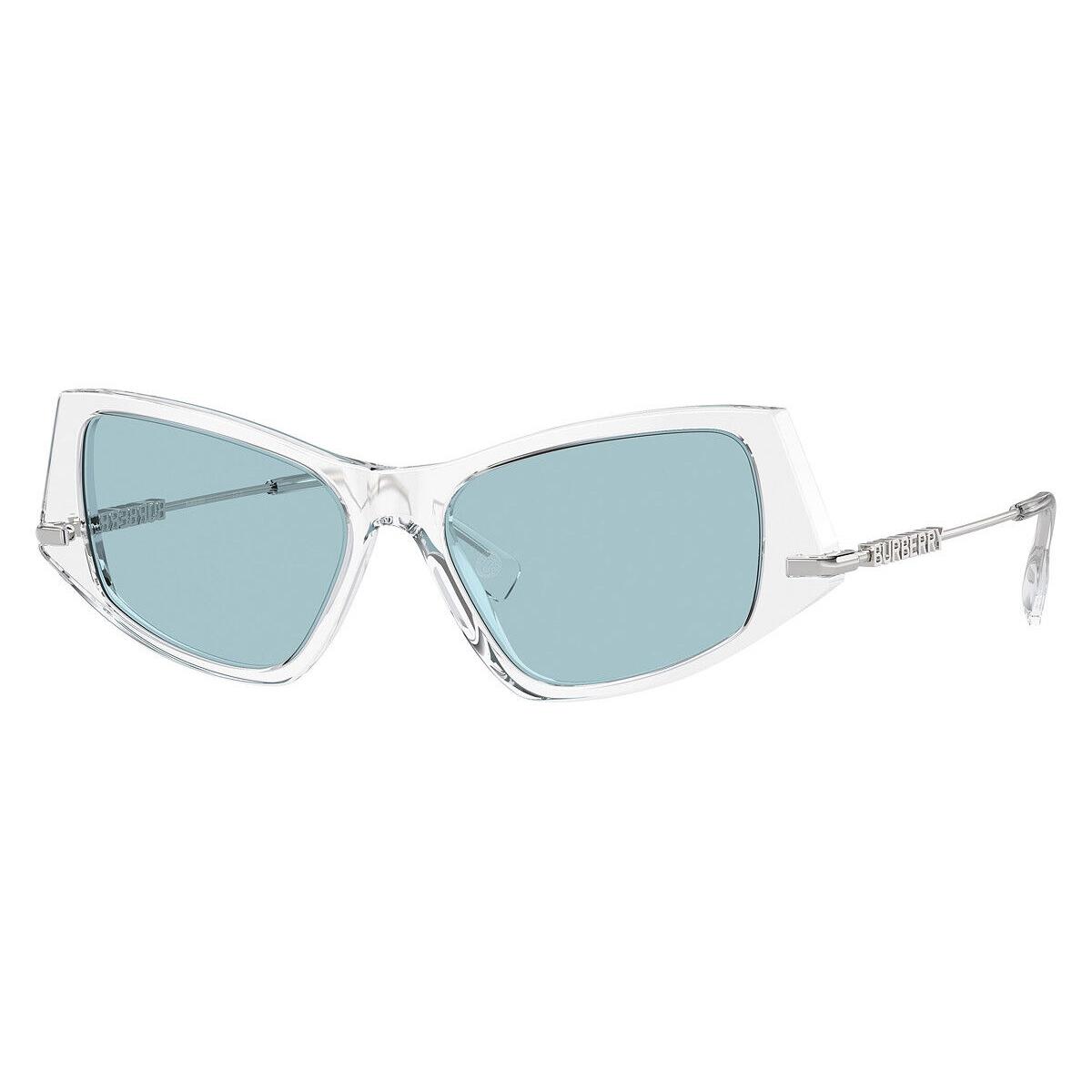 Burberry Women`s 52mm Transparent Sunglasses BE4408-302480-52 - Frame: No Color, Lens: Blue, Other Frame: Transparent