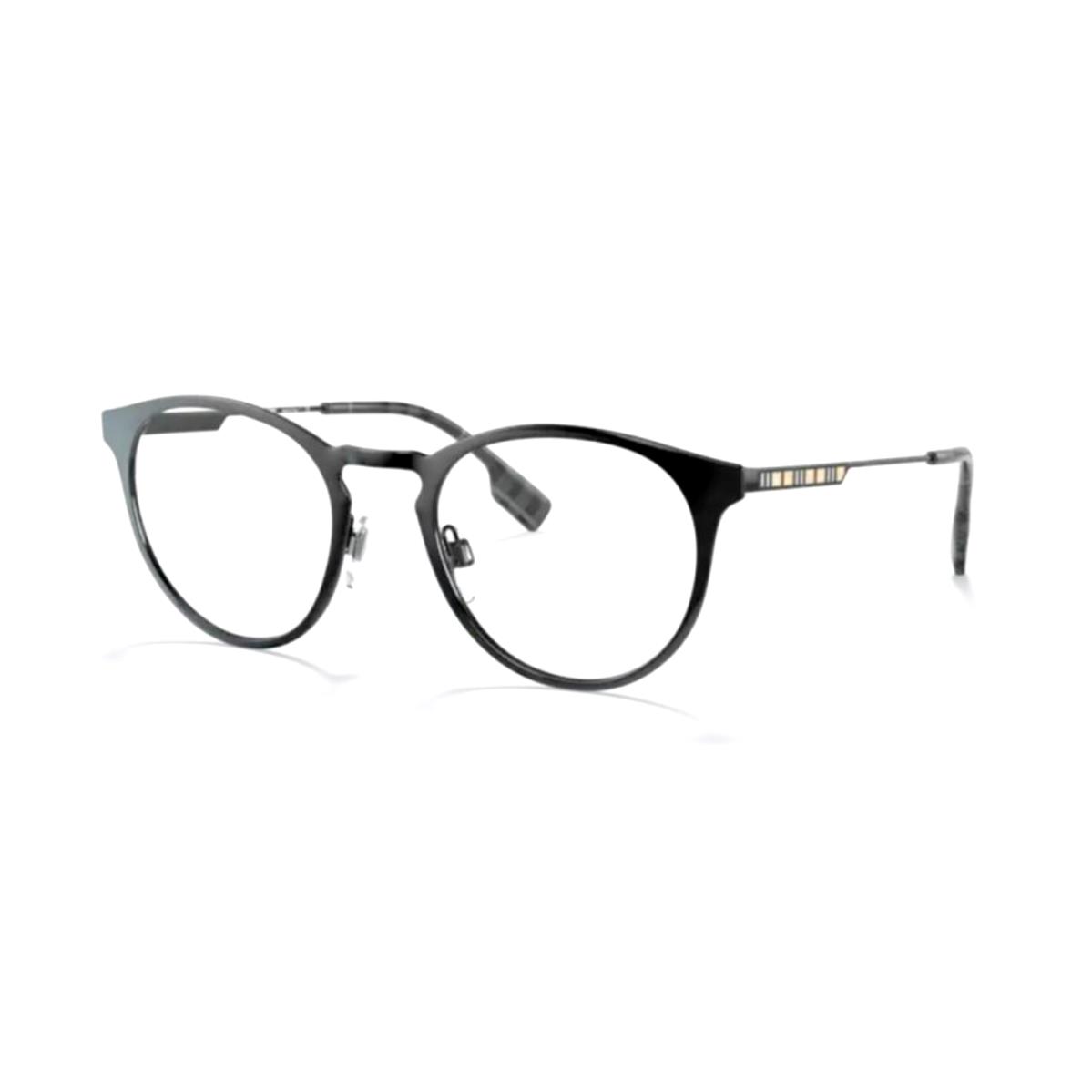 Burberry Eyeglasses York B 1360 1001 51-21 145 Matte Black Round Frames