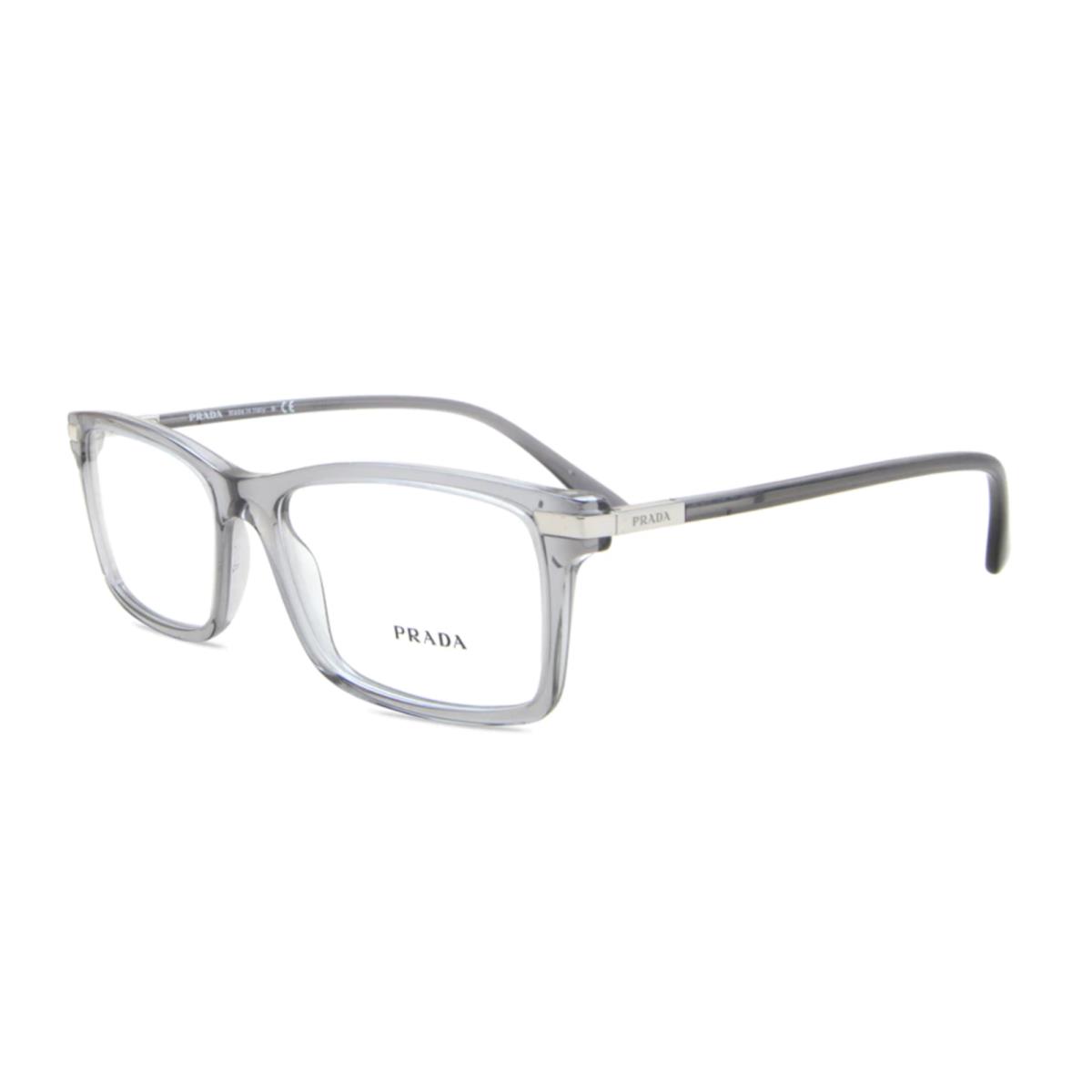 Prada Eyeglasses Vpr 03Y 08U-1O1 56-17 150 Crystal Grey Transparent Frames