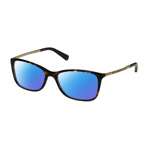 Michael Kors MK4016 Cat Eye Polarized Sunglasses Tortoise Havana Gold 53mm 4 Opt Blue Mirror Polar