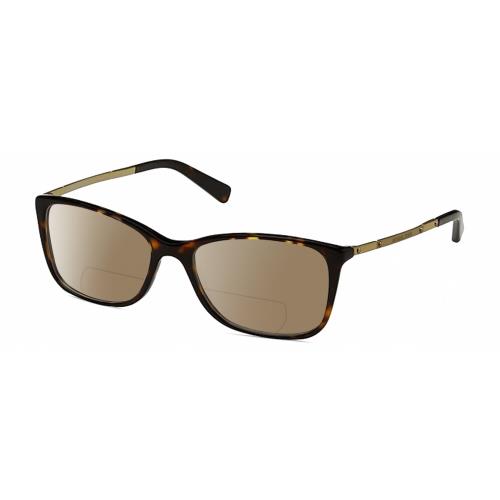 Michael Kors MK4016 Cateye Polarized Bifocal Sunglass Brown Tortoise 53mm 41 Opt Brown