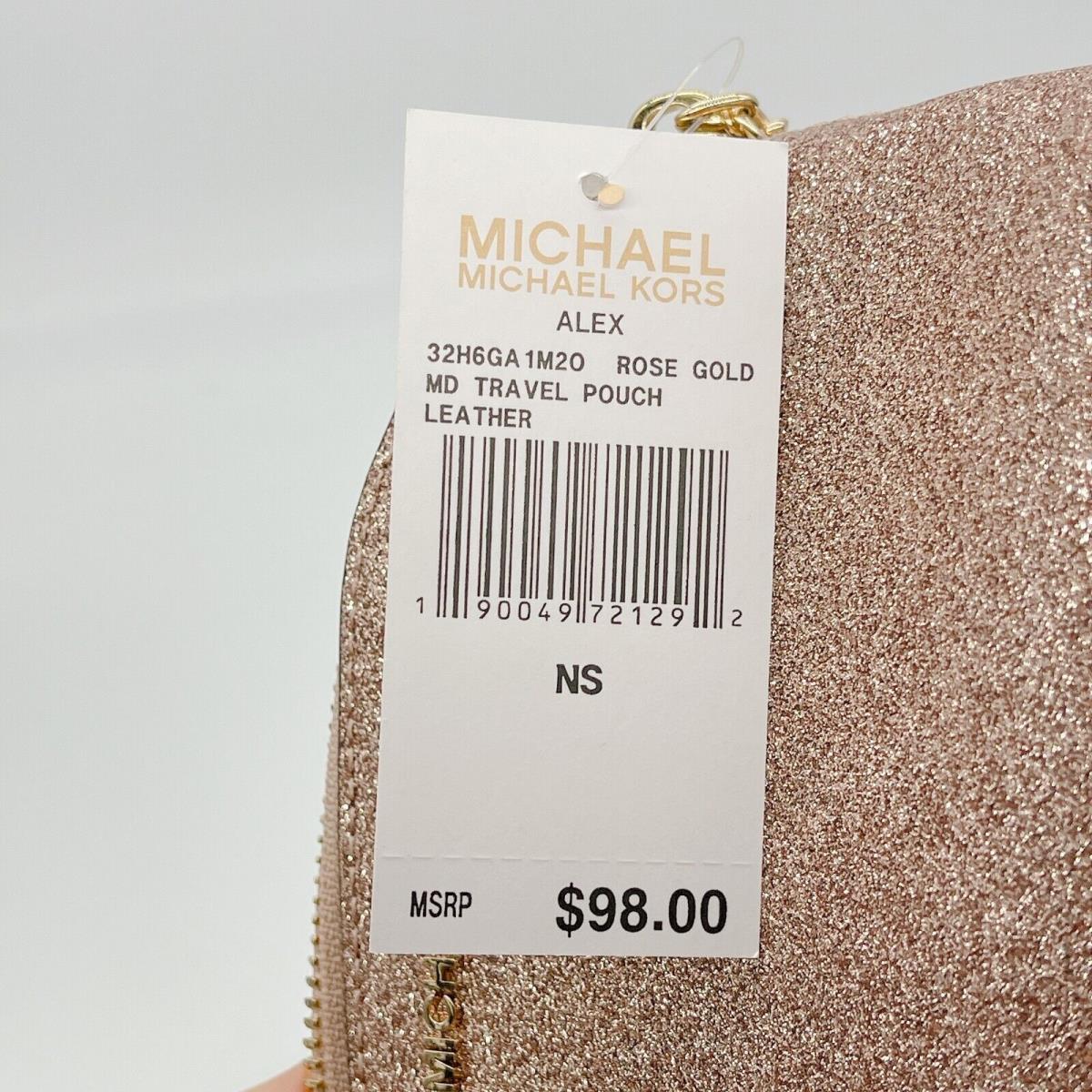 Michael kors rose discount gold glitter purse