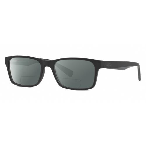 Armani Exchange AX3038F Unisex Polarized Bifocal Sunglasses Black 56mm 41 Option Grey