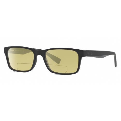 Armani Exchange AX3038F Unisex Polarized Bifocal Sunglasses Black 56mm 41 Option Yellow