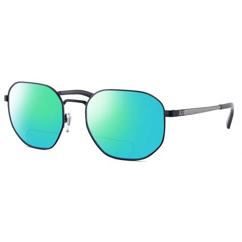 Armani Exchange AX2036 Unisex Polarized Bifocal Sunglasses Navy Blue 56mm 41 Opt Green Mirror