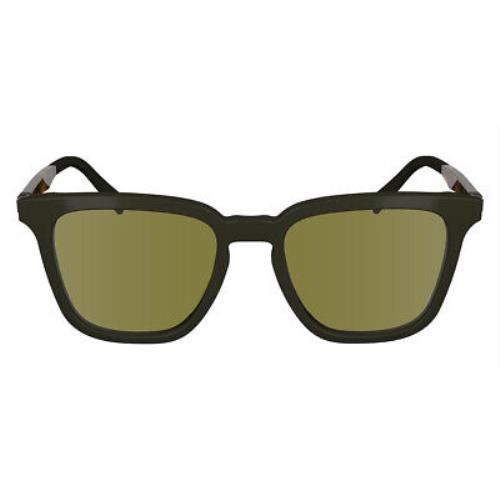 Salvatore Ferragamo Sfg Sunglasses Men Dark Green 52mm - Frame: Dark Green