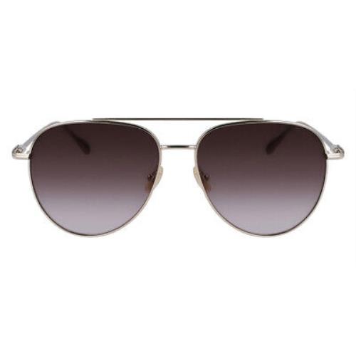 Salvatore Ferragamo Sfg Sunglasses Gold/brown Gradient 61mm