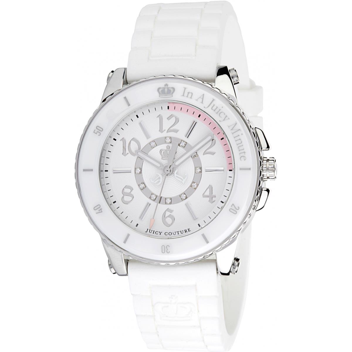 Juicy Couture 1900788 White Dial White Silicone Strap Ladies 38MM Watch