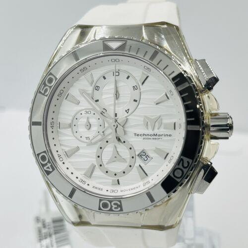 Technomarine Men`s Cruise Chronograph Sapphire 20ATM 44mm Swiss Watch TM-115053