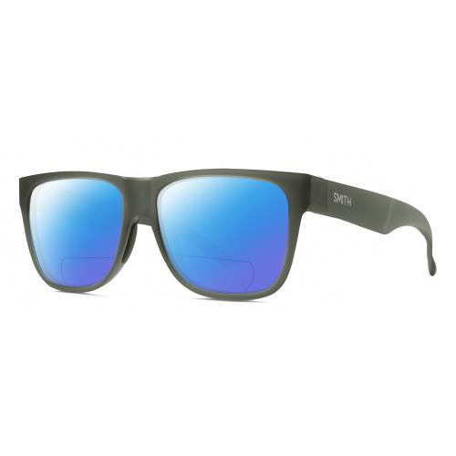 Smith Optic Lowdown 2 Unisex Polarized Bifocal Sunglasses in Crystal Green 55 mm